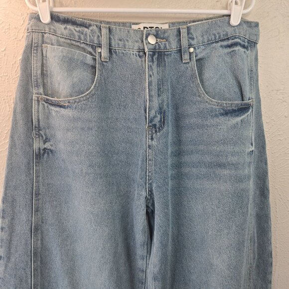PTCL Barrell Jeans High Waisted Women 29 Light Blue Relaxed Baggy Wide Leg Denim - Picture 3 of 12
